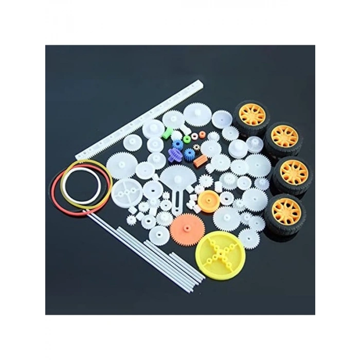 78 Parça Plastik Dişli Seti, Eğitici Motor Aksesuarı