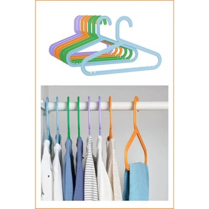 8 Adet Çocuk Giysi Askısı - Elbise Askısı Seti