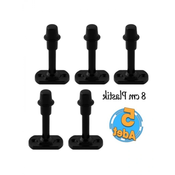 8 CM Vidalı Plastik Kapı ve Pencere Koruyucu Silikon Stoper (5 Adet)