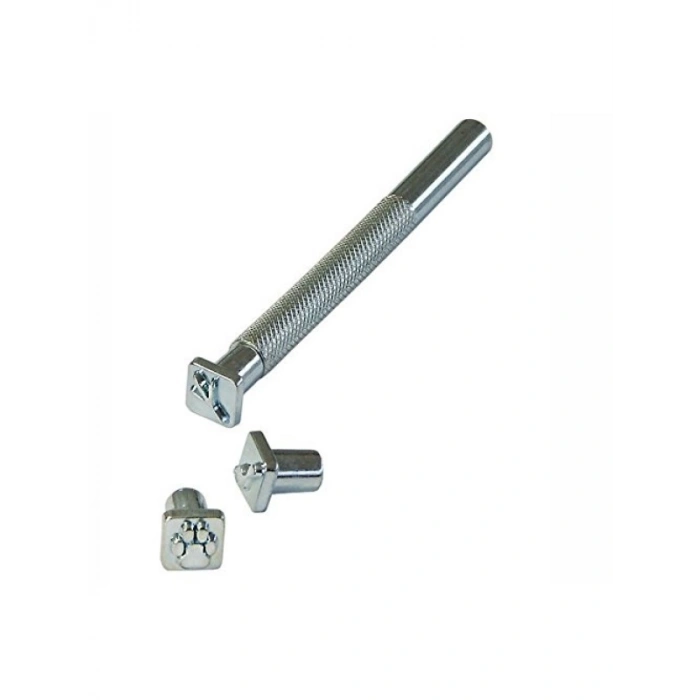 8 Damga Kafalı Deri Pul Alet Seti - Yüksek Kaliteli