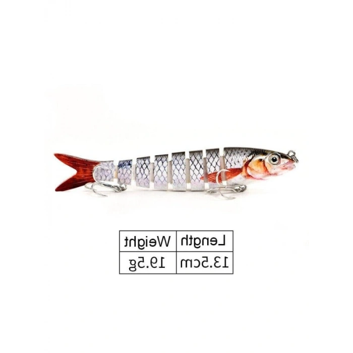 8 Eklemli 3D Oynak Sahte Balık Yem