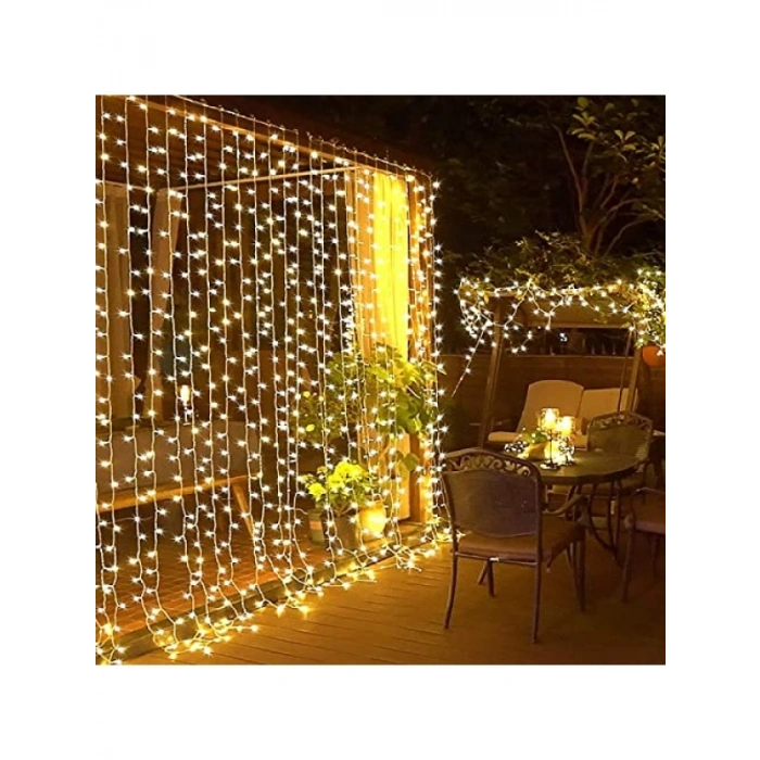 8 Fonksiyonlu Yılbaşı Işık Saçak - 2x2 Metre Eklenebilir