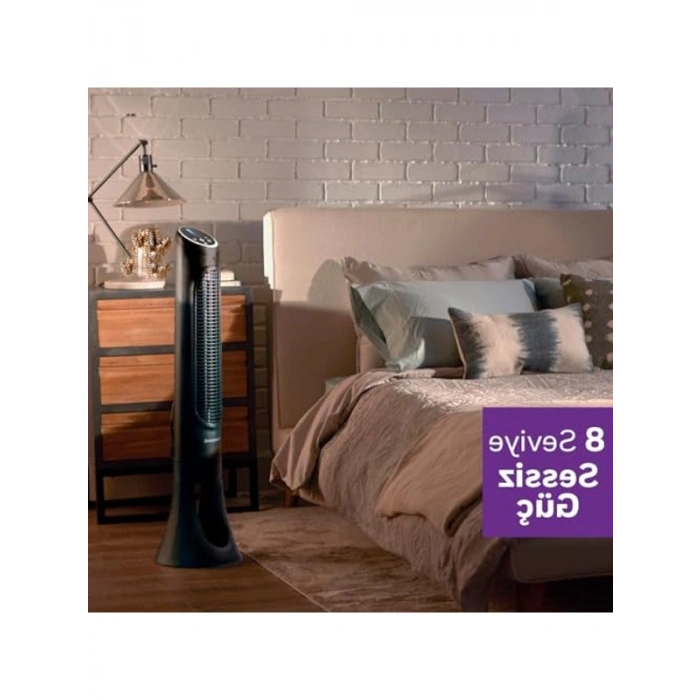 8 Hızlı QuietSet Tower Fan, Uzaktan Kumanda ile Kontrol