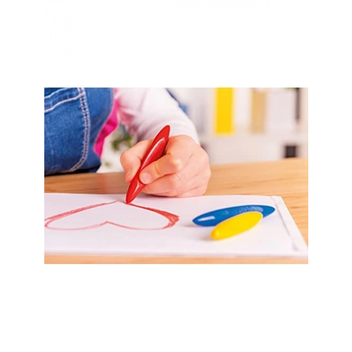 8li Balmumu Mum Boya Seti, Ergonomik Üçgen Şekil