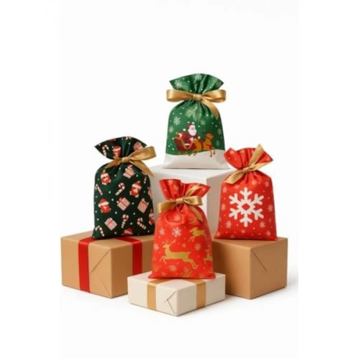 8li Büyük Yılbaşı Hediyelik Kese Seti