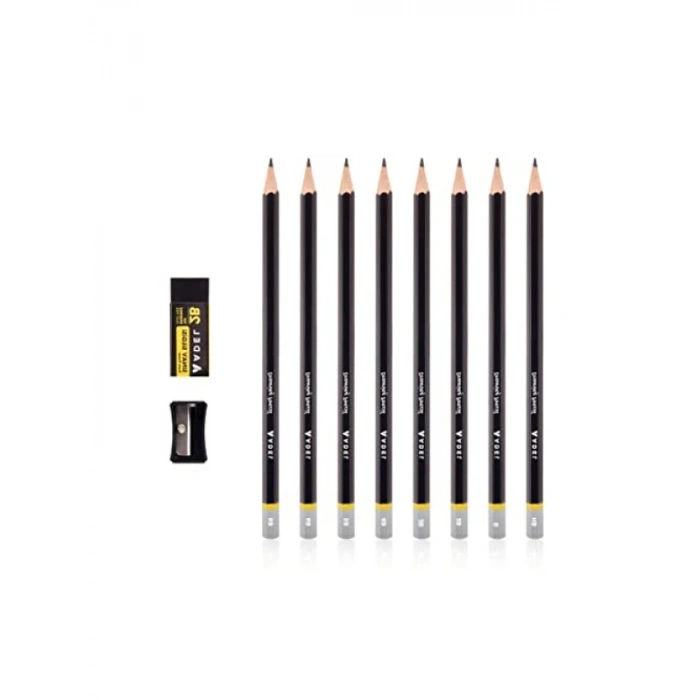 8li Dereceli Kurşun Kalem Seti, Sınav Silgisi ve Kalemtıraş Hediyeli