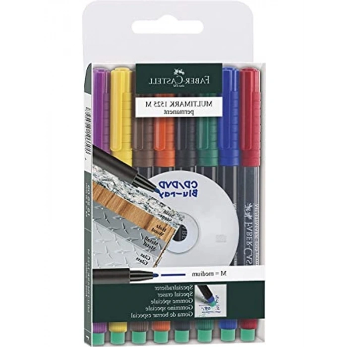 8li Kalıcı Markör Seti - Faber-Castell Kalite