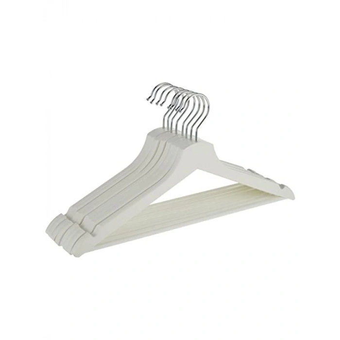 8li Paket Masif Ahşap Elbise Askısı