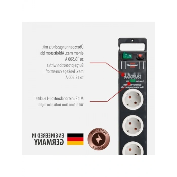 8 Li Priz - 16 A Sigorta ile Yüksek Güvenlik