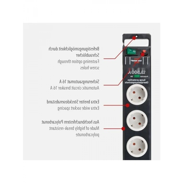 8 Li Priz - 16 A Sigorta ile Yüksek Güvenlik