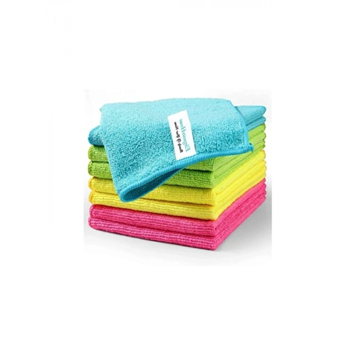 8li Renkli Mikrofiber Temizlik Bezi Seti