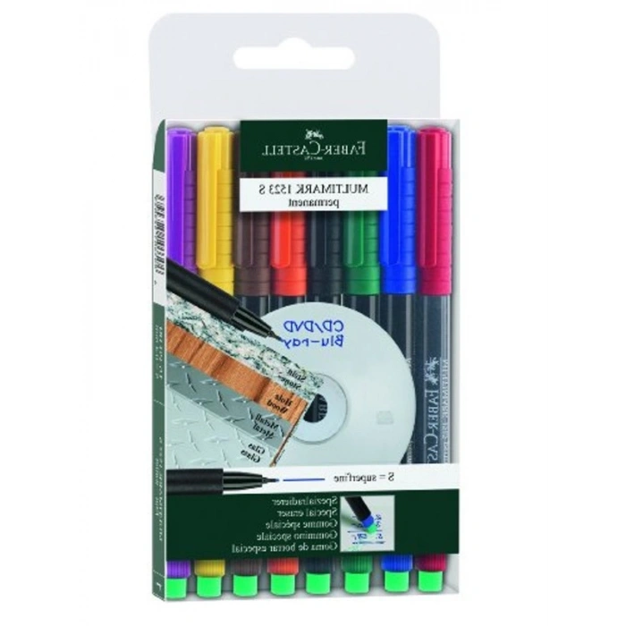 8li Set Halinde Kalıcı Keçeli Kalem, Farklı Renkler