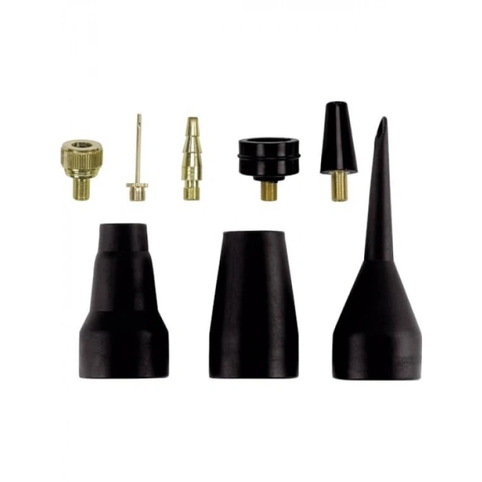 8 Parça Kompresör Aksesuar Seti - Metal Top İğnesi ve Adaptörler Dahil
