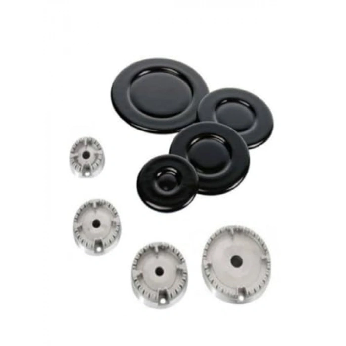 8 Parça Setüstü Ocak Bek Kapakları - Siyah, Universal Uyumlu