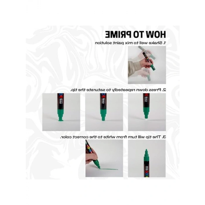 8 Renkli Akrilik Boya Kalemi Seti, Ters Çevrilebilir Uçlar