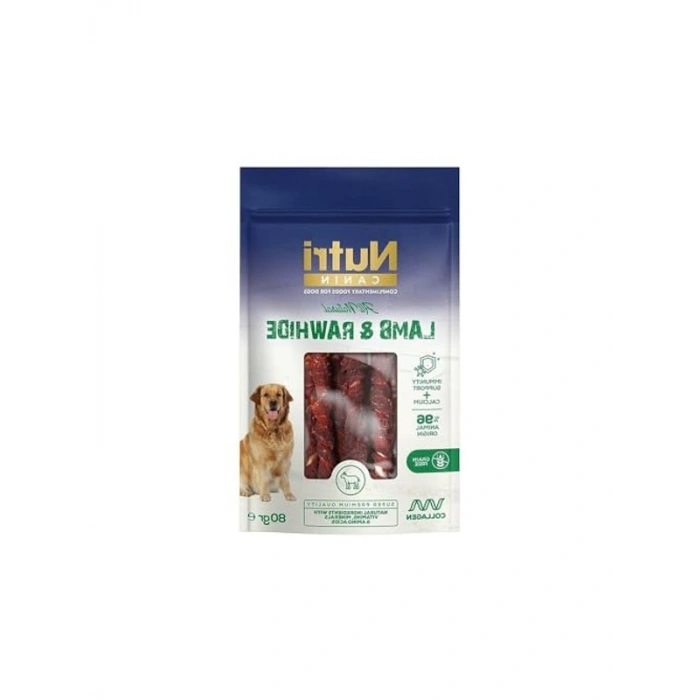 80 Gr Kuzu Eti Sarılı Köpek Ödül Kemiği