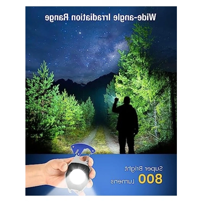 800 Lümen 7 Modlu USB Şarj Edilebilir Mini El Feneri