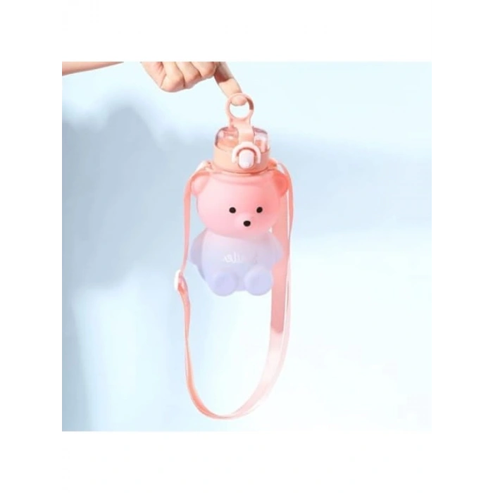 800 ml Kapasiteli Ayıcık Desenli Öğrenci Su Matarası