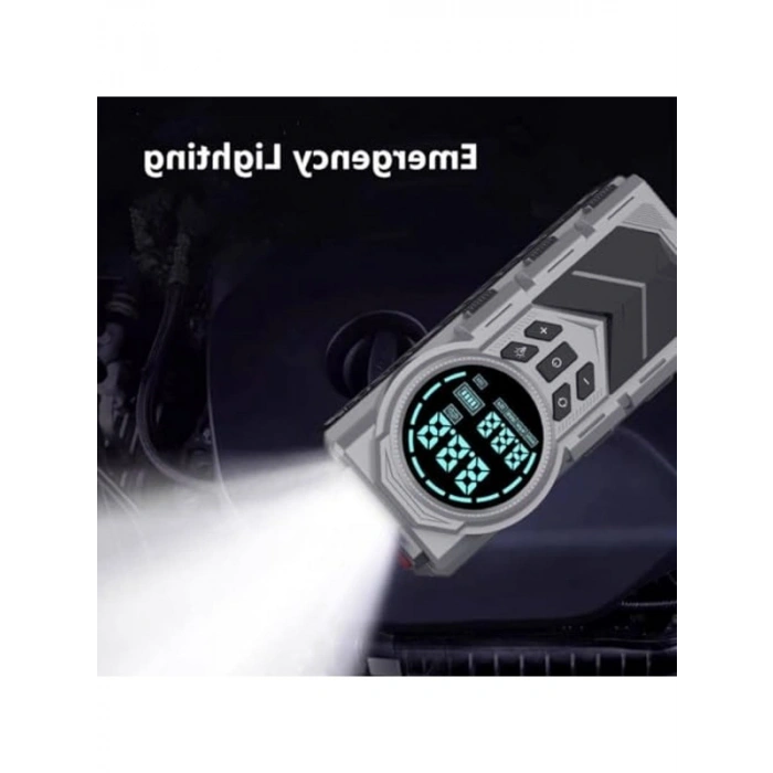 8000mAh Taşınabilir Akü Takviye ve Hava Kompresörü Seti
