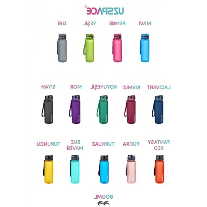 800ml Kapasiteli Tritan Su Matarası - Turkuaz