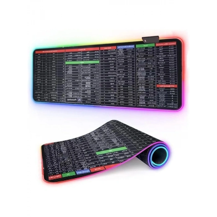 80x30 cm RGB LED Işıklı Gaming Mouse Pad, Kaymaz Taban