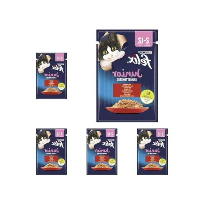 85 g Sığır Etli Yaş Kedi Maması - 5 Paket