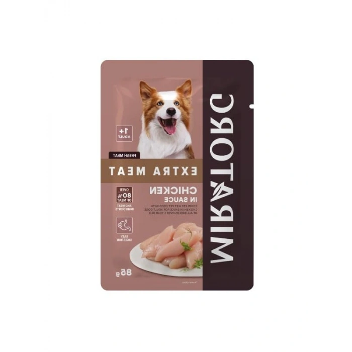 85 g Tavuk Etli Yaş Köpek Maması, 24 Adet Kolay Servis