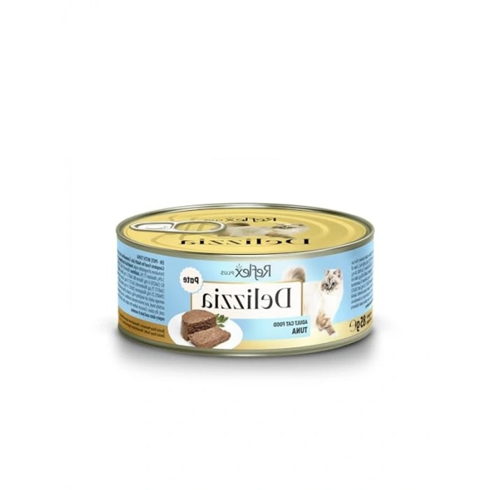 85 gram Kıyılmış Ton Balıklı Kedi Maması - Plus Delizzia