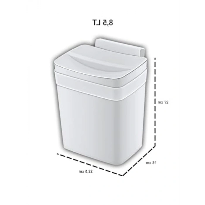 8,5 LT Kapasiteli Askılı Çöp Kutusu - Pratik Tasarım