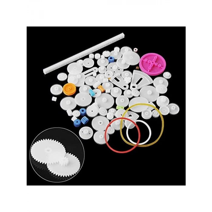 85 Parça Plastik Dişli Seti - RC Çark için Arduino