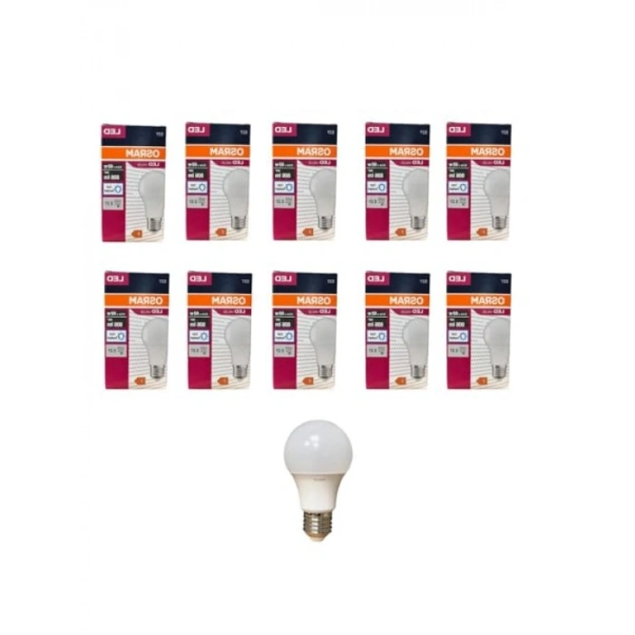 8.5 Watt LED Ampul - 6500K Beyaz Işık, 10 Adet