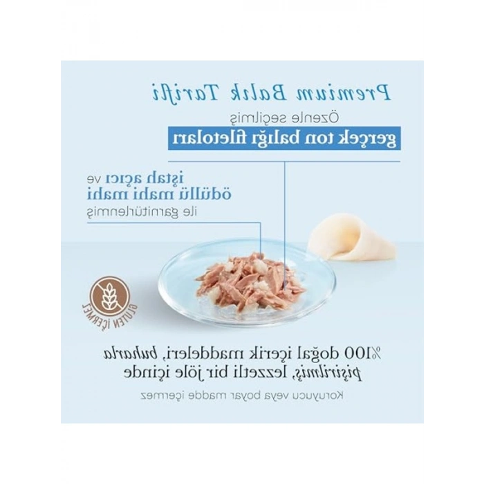 85g Ton Balığı ve Mahi Mahi Balığı Jöle İçinde Kedi Konservesi