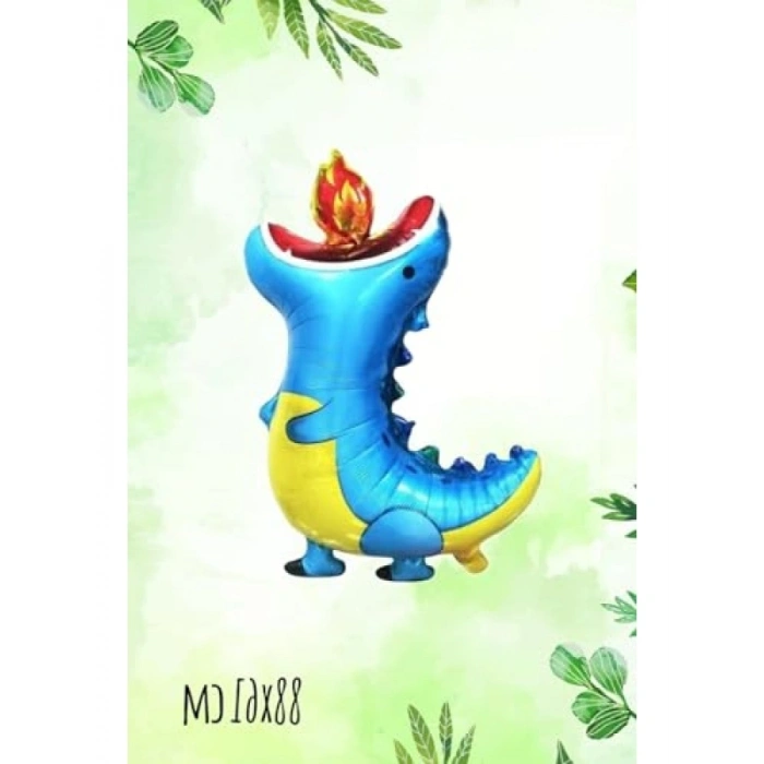 88 cm Boyutunda Mavi Ejderha Folyo Balon