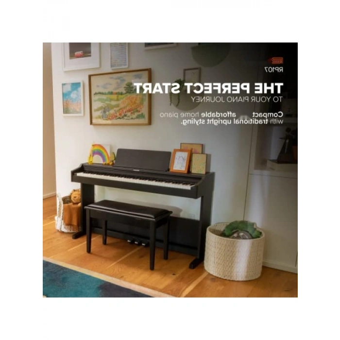 88 Tuşlu Siyah Dijital Duvar Piyanosu