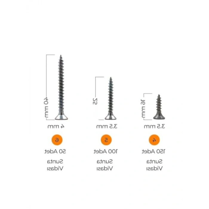 891 Parça Hobi Seti - 12 Çeşit Pul, Vida ve Dübel ile Organizer