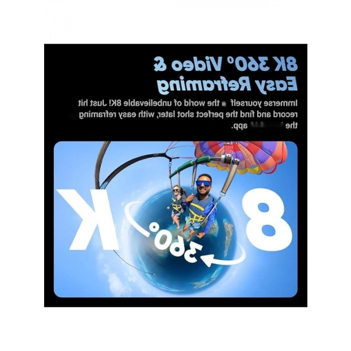 8K Su Geçirmez Aksiyon Kamerası - 360 Derece Çekim