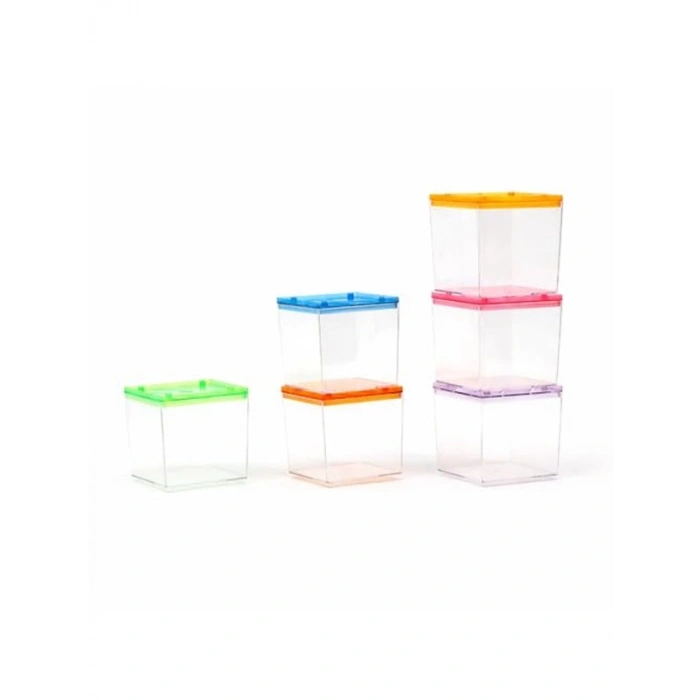 8x8x7 cm Mini Plastik Betta Akvaryum Kabı