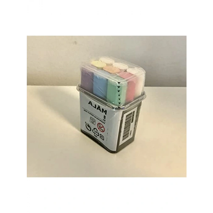 9 Adet MALA Tebeşir Seti, Renkli ve Beyaz