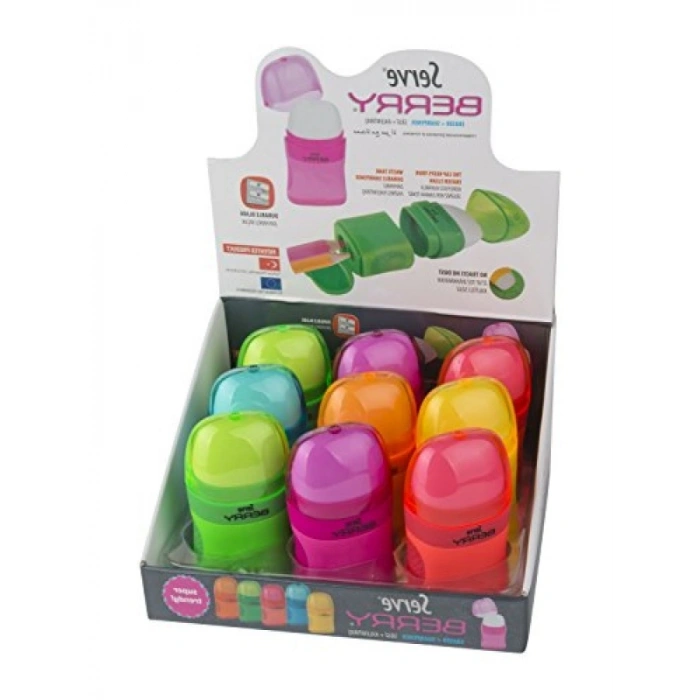 9lu Renk Seçenekli Silgili Kalemtıraş Seti