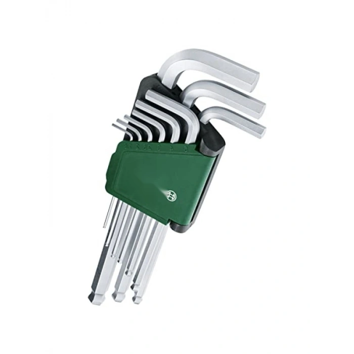 9 Parça Alyan Anahtar Takımı, Yüksek Kalite S2 Çelik, Paslanmaz