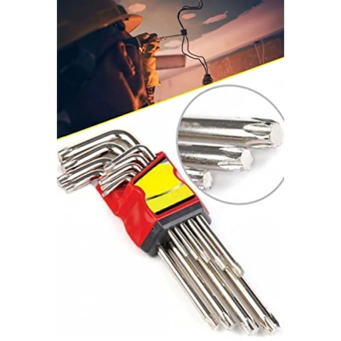 9 Parça Çelik Alyan Takımı, Tork Anahtarı Seti