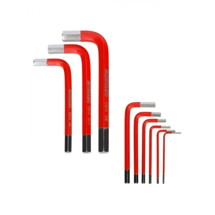 9 Parça Kısa Boy CR-V İnç Allen Anahtar Takımı