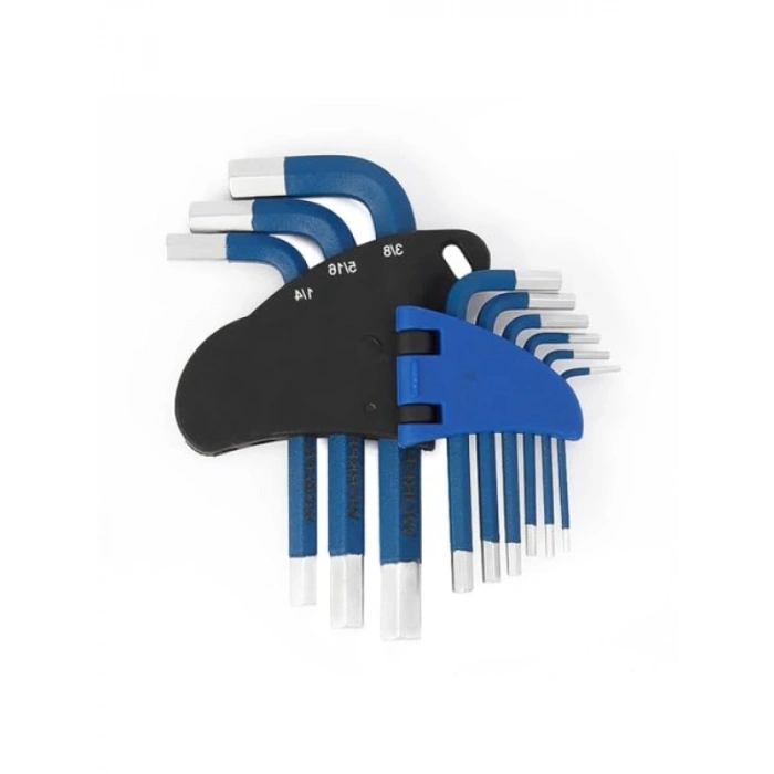 9 Parça Kısa Boy CR-V Metrik Allen Anahtar Takımı