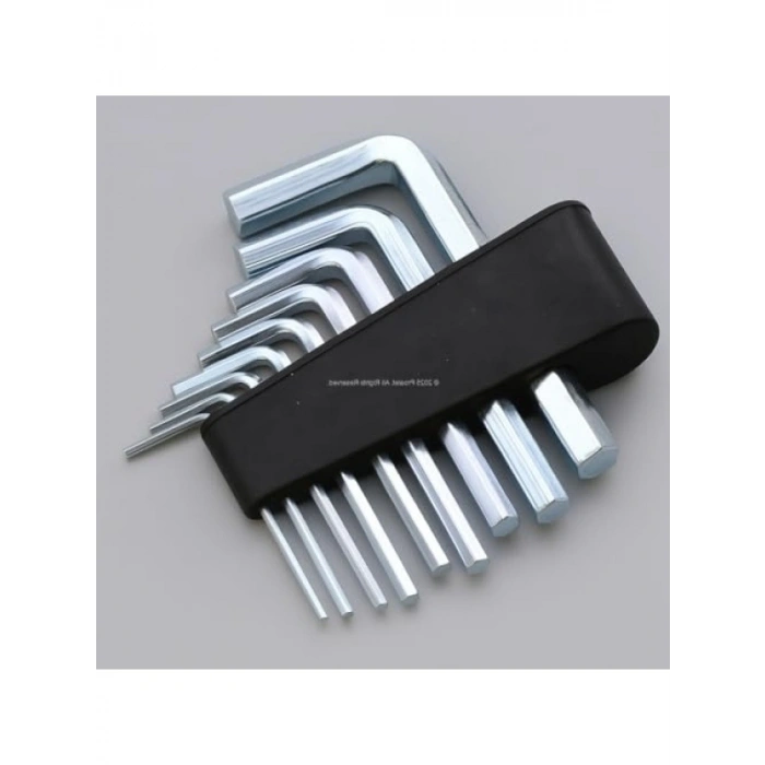 9 Parça Krom Kaplamalı Alyan Seti, Dayanıklı Çelik