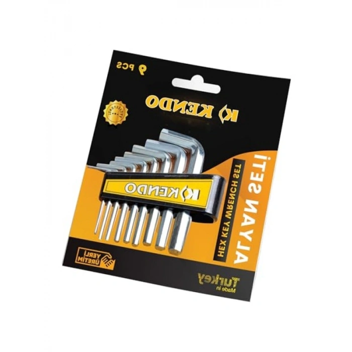 9 Parça Krom Kaplamalı Alyan Seti, Dayanıklı Çelik