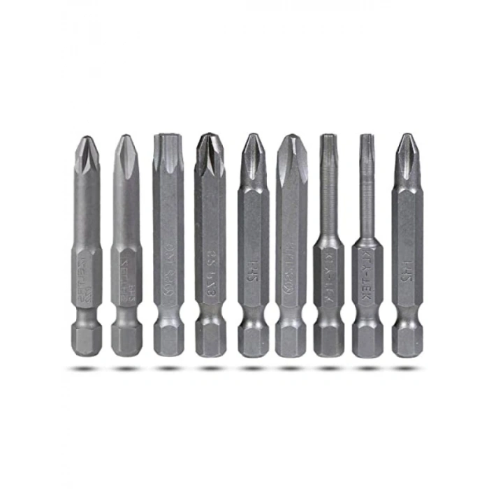 9 Parça Matkap Ucu Seti - Düz, Yıldız, Torx