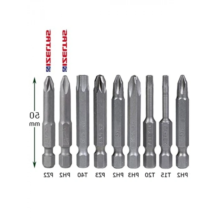 9 Parça Matkap Ucu Seti - Düz, Yıldız, Torx