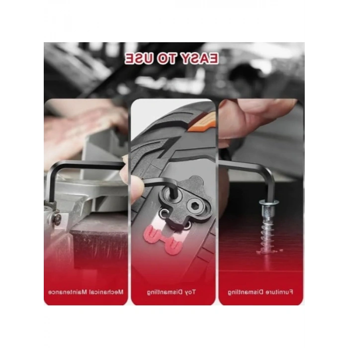 9 Parça Mini Alyan Seti - Siyah, Çok Amaçlı Kullanım