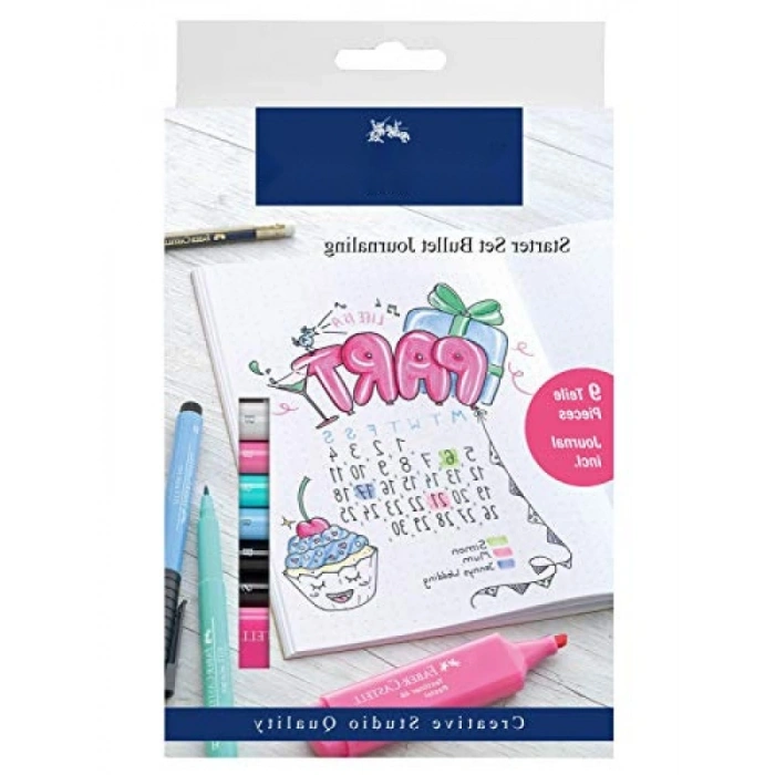 9 Parçalı Bullet Journaling Başlangıç Seti, Çok Renkli