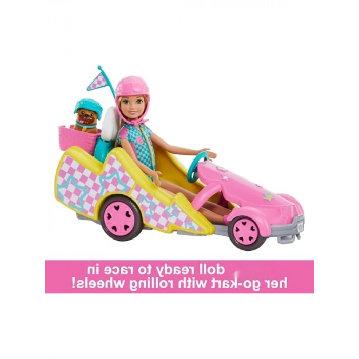9 Parçalık Go-Kart Oyun Seti - Dönme Tekerlekli Araba ve Aksesuarlar